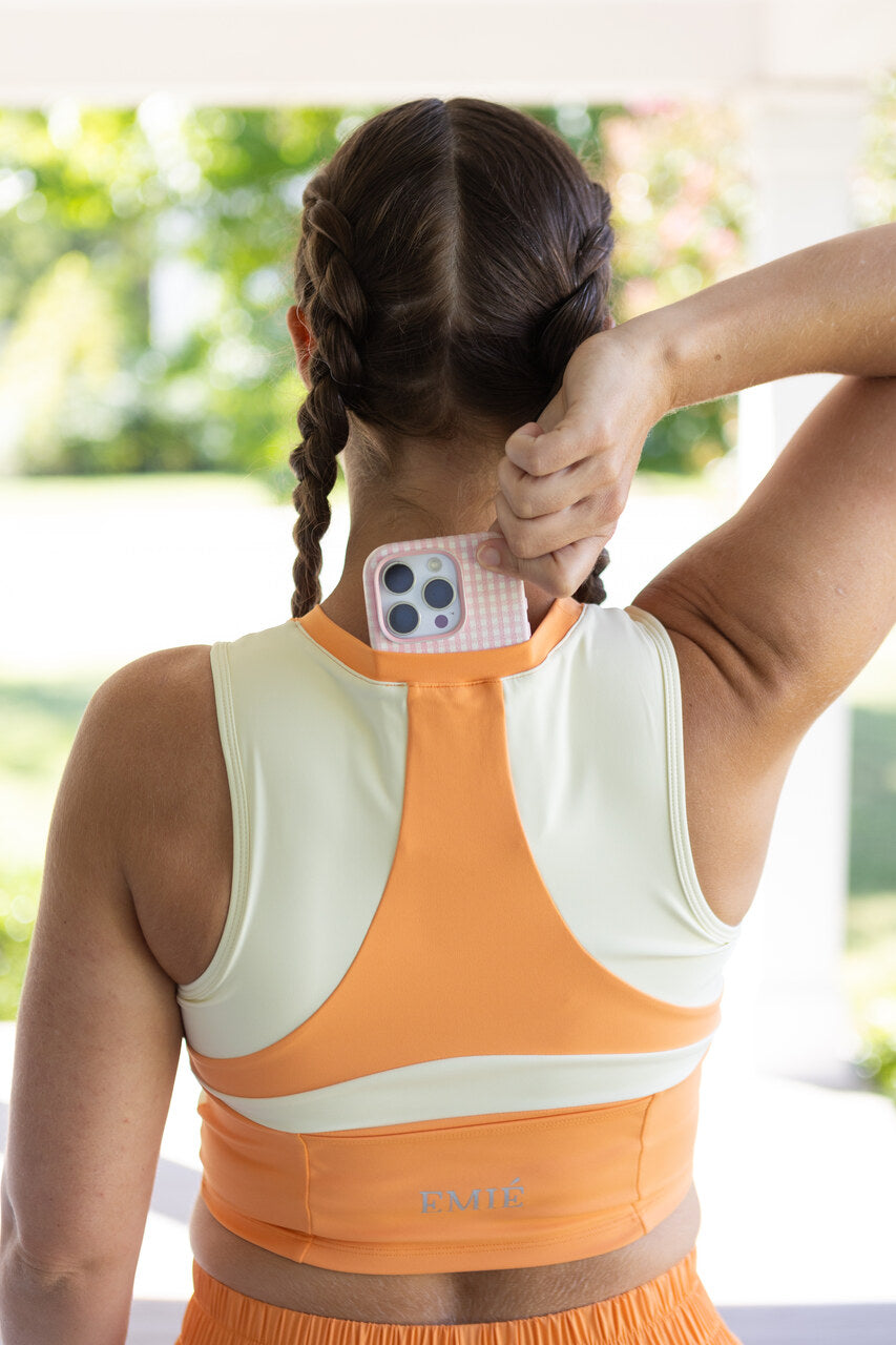 *Just Run Crop Tank - Creamsicle
