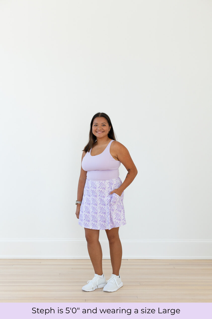 * One & Done Dress - Lilac Geo