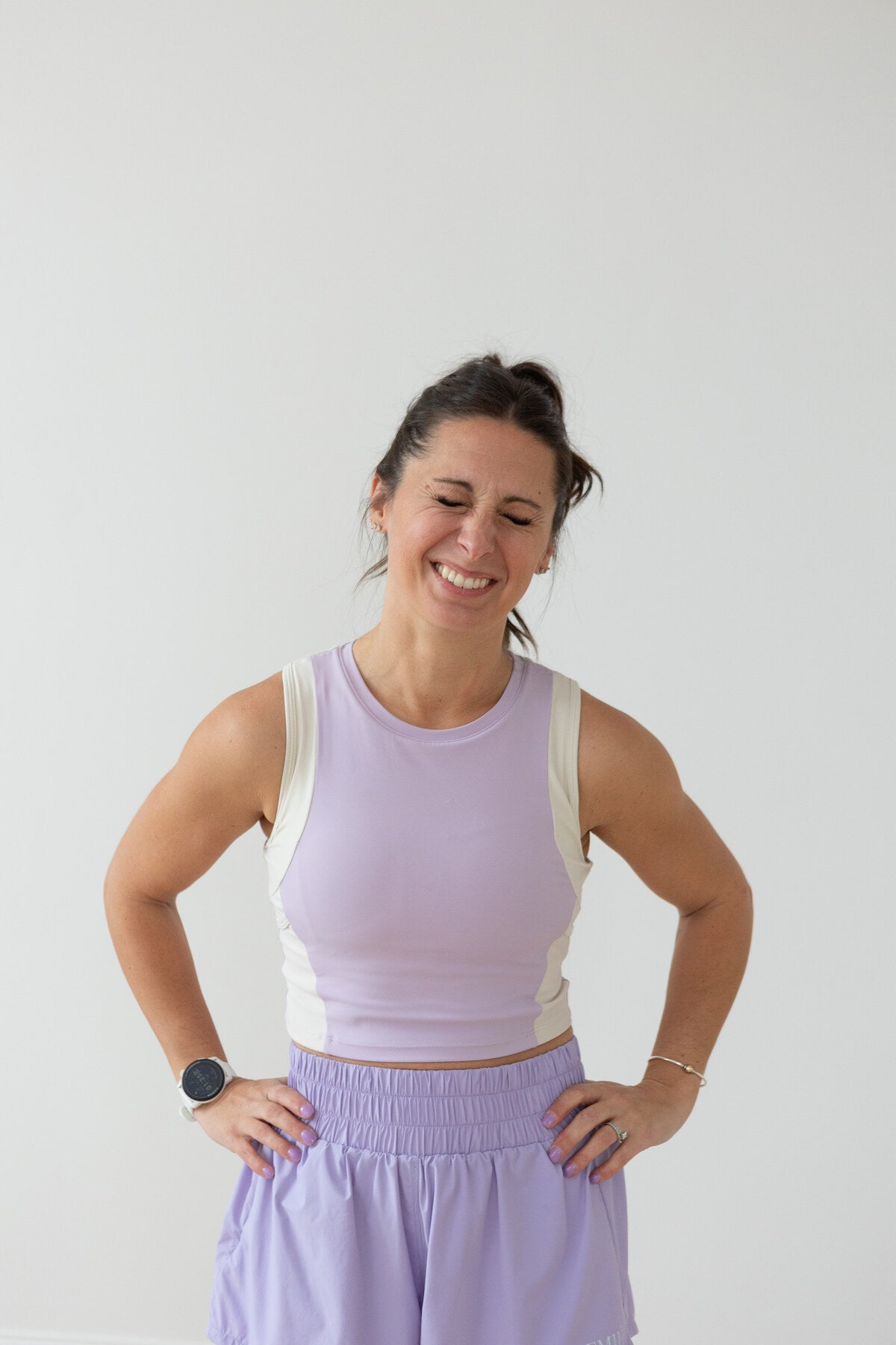 Just Run Crop Tank - Lilac