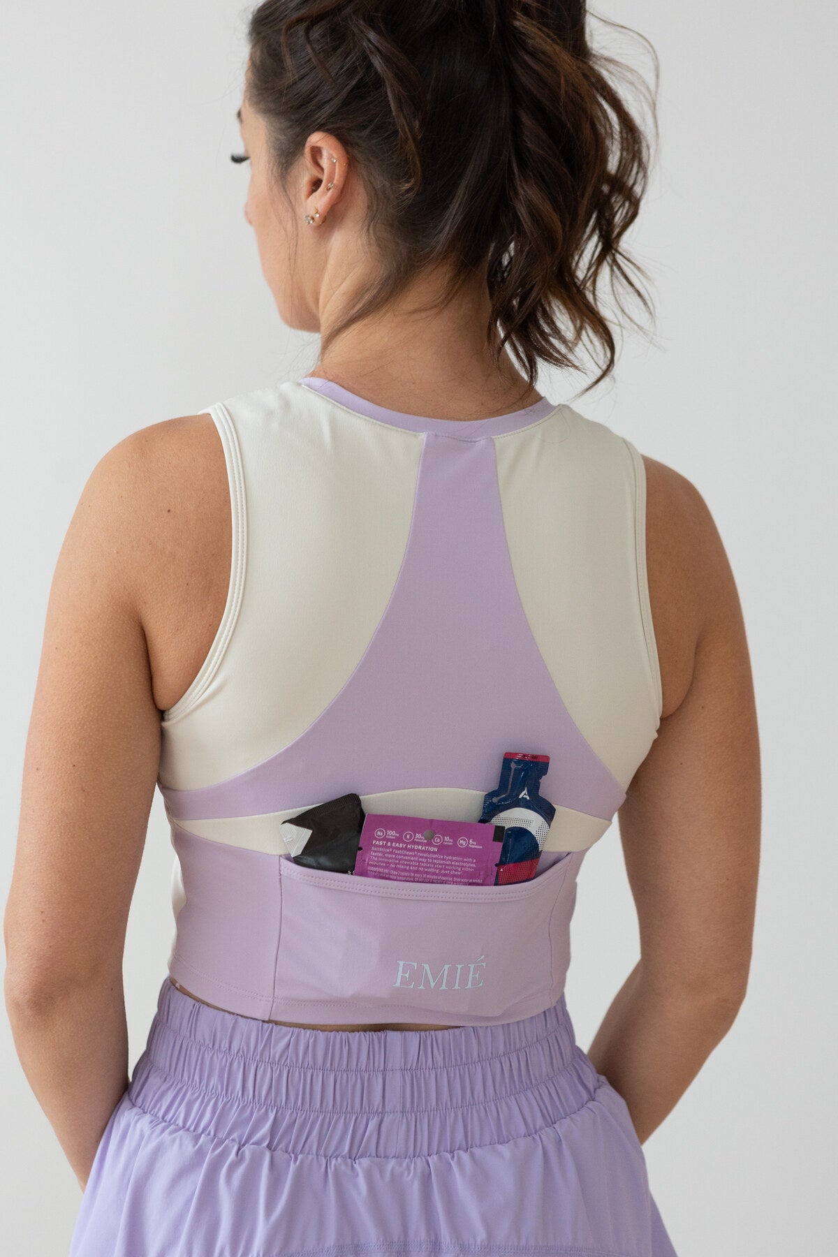 Just Run Crop Tank - Lilac